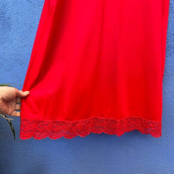 vintage red slip dress - Picture 3 of 5
